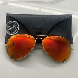 Ray Ban red mirrored sunglasses